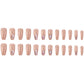 Zenat 24Pcs Short Coffin Press-On Nails