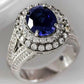 Zenat Blue Cube Zircon Elegant Ring