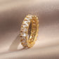 Luxury Female White Crystal Stone  Ring Irregular Zirconia Wedding Rings for Women Trendy Geometric Zircon Engagement Ring