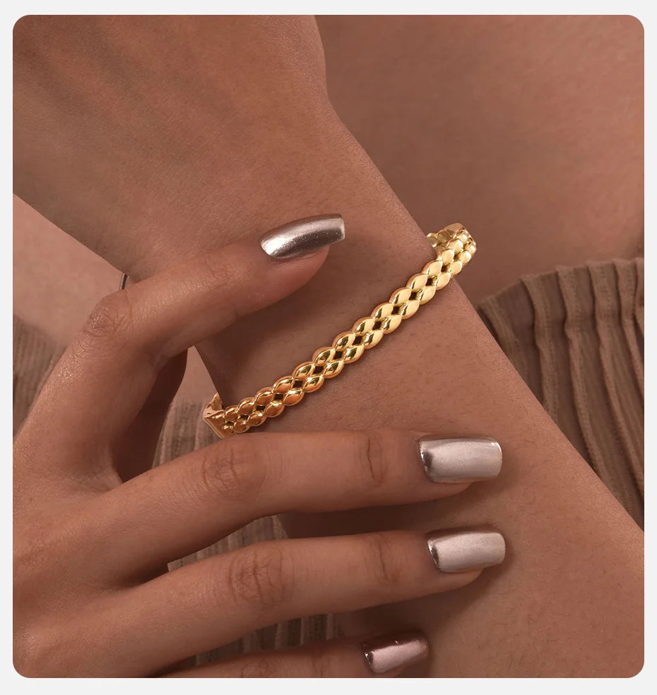 Vnox Romantic Zircon Bracelet For Women No Fading