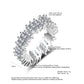 Classic Baguette Cubic Zirconia Engagement Rings for Women Luxury 18K Gold Color Plated Wedding Party Jewelry