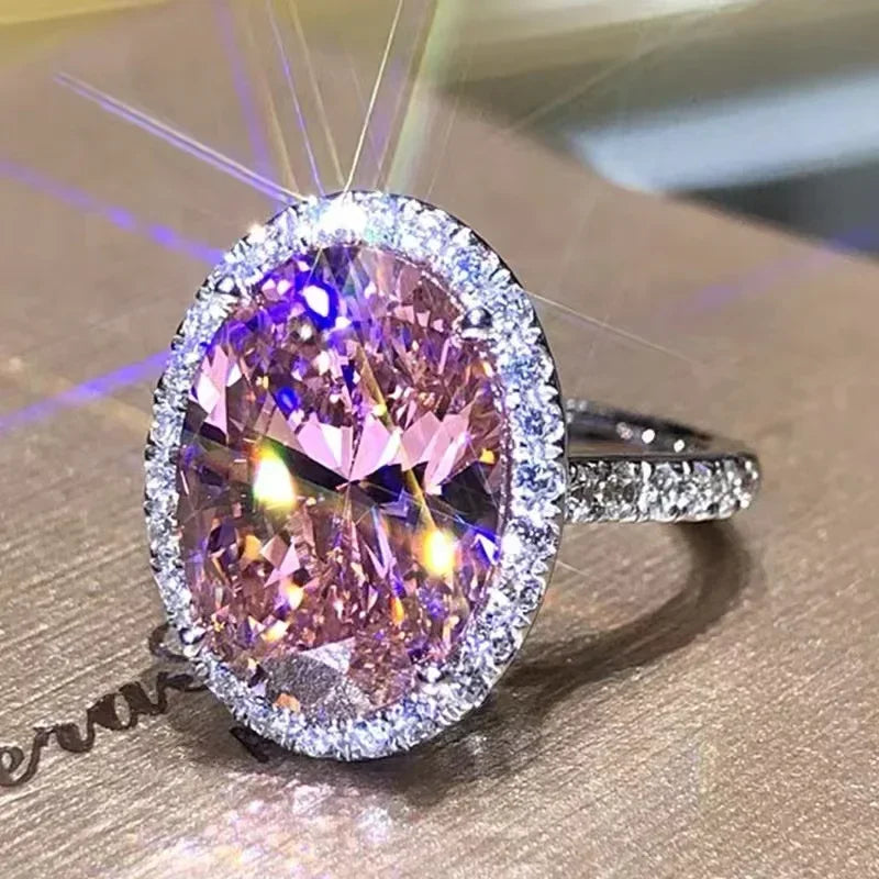 Zenat Pink Cubic Zirconia Ring for Women