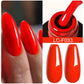 Zenat Bright Red Sparkling Glitter Gel Nail Polish