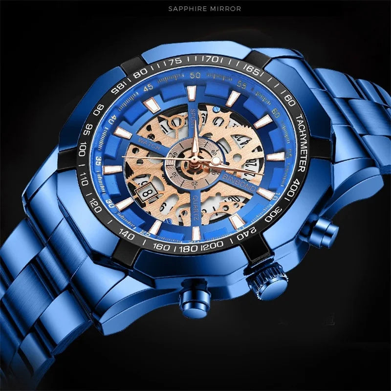 Zenat 2025 Luxury Men’s Quartz Stainless Steel Watch