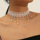 Zenat Neo-Gothic Black Lace Punk Choker Necklace