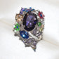 Zenat Oval Crystal Wedding Engagement Ring