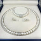Zenat 3 PCS Pearl Fireball Necklace Set