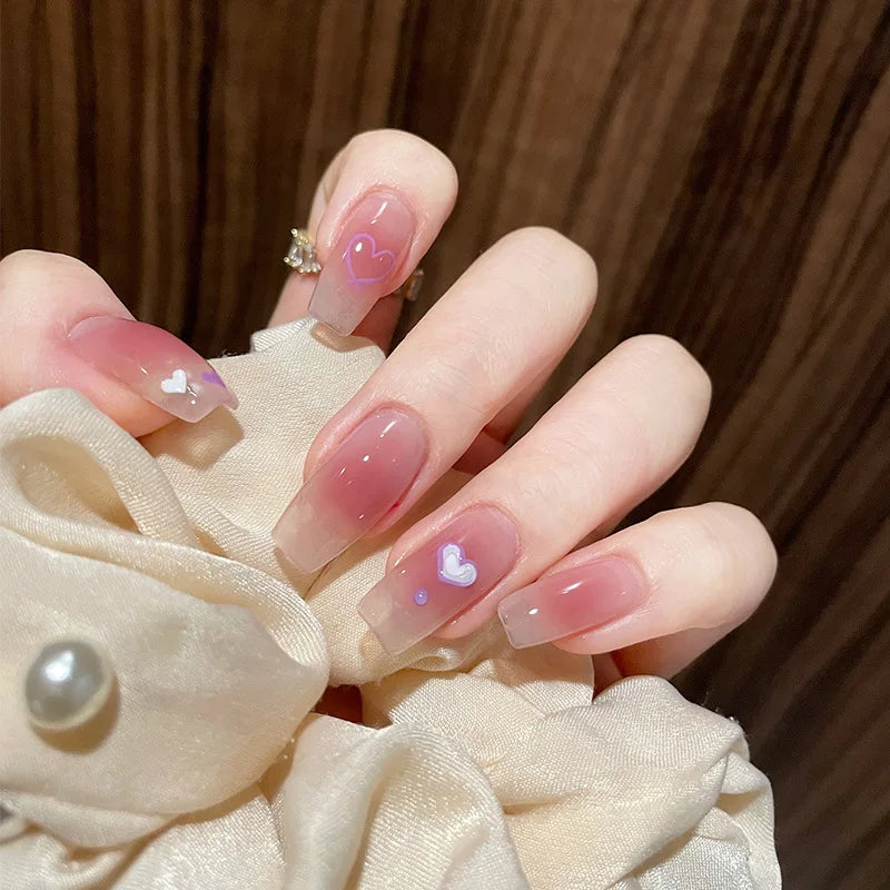 Zenat 24Pcs Glitter Diamond Press-On Nails