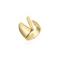 Zenat Letter Adjustable Stainless Steel Ring