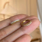 Zenat 925 Silver Gold Zircon Geometric Earrings – Luxury