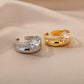 Zenat Heart Gold Plated Adjustable Ring