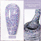 Zenat Bright Red Sparkling Glitter Gel Nail Polish