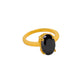 Exquisite Oval AAA Cubic Zirconia Inlaid Stainless Steel Ring Women's Transparent Gem Stone Index Finger Rust Proof Accessories