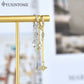 Zenat 925 Silver Star Hoop Earrings – Multi-Pendant Chain