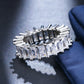 Luxury Female White Crystal Stone  Ring Irregular Zirconia Wedding Rings for Women Trendy Geometric Zircon Engagement Ring