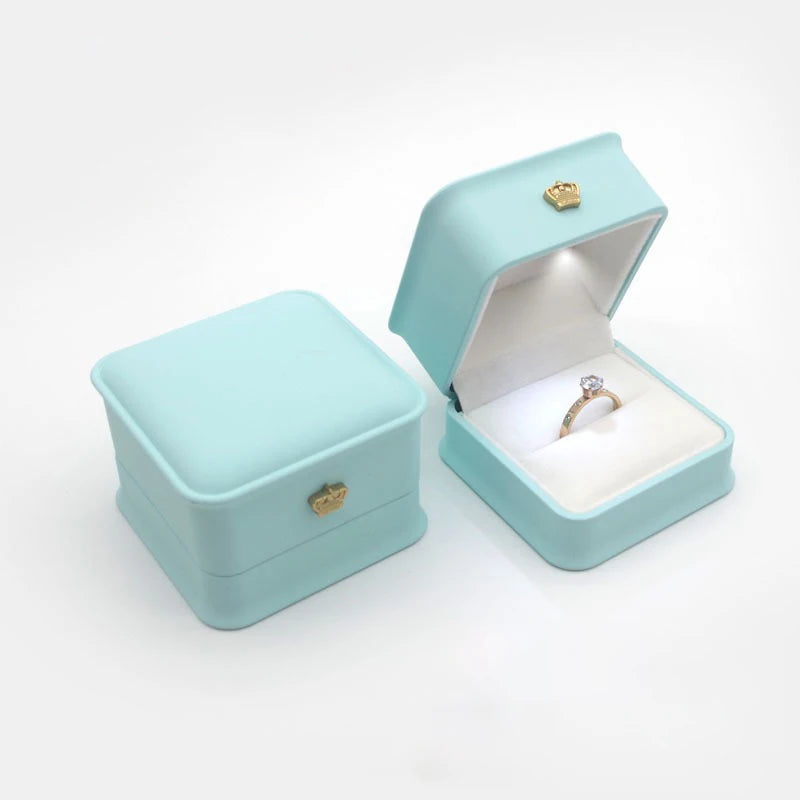 Crown Jewelry Box With Lighted LED