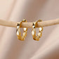 Zenat Elegant Round Hoop Earrings – Luxury Stainless Steel