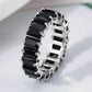 Luxury Female White Crystal Stone  Ring Irregular Zirconia Wedding Rings for Women Trendy Geometric Zircon Engagement Ring