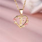 Zenat A-Z Letter Flower Gold Pendant Necklace