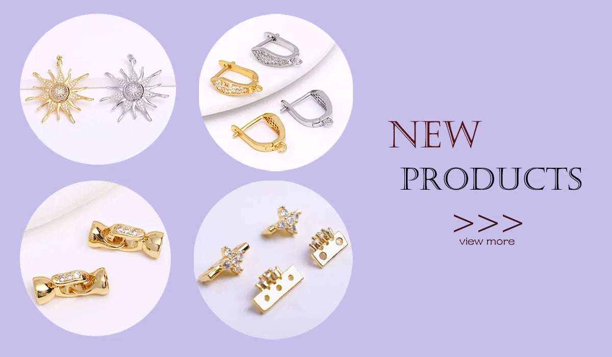 Trendy Earrings Accessories 18K Gold Plated Metal Round Earwires Earring Fasteners Hooks For DIY Women Ear Jewelry Making