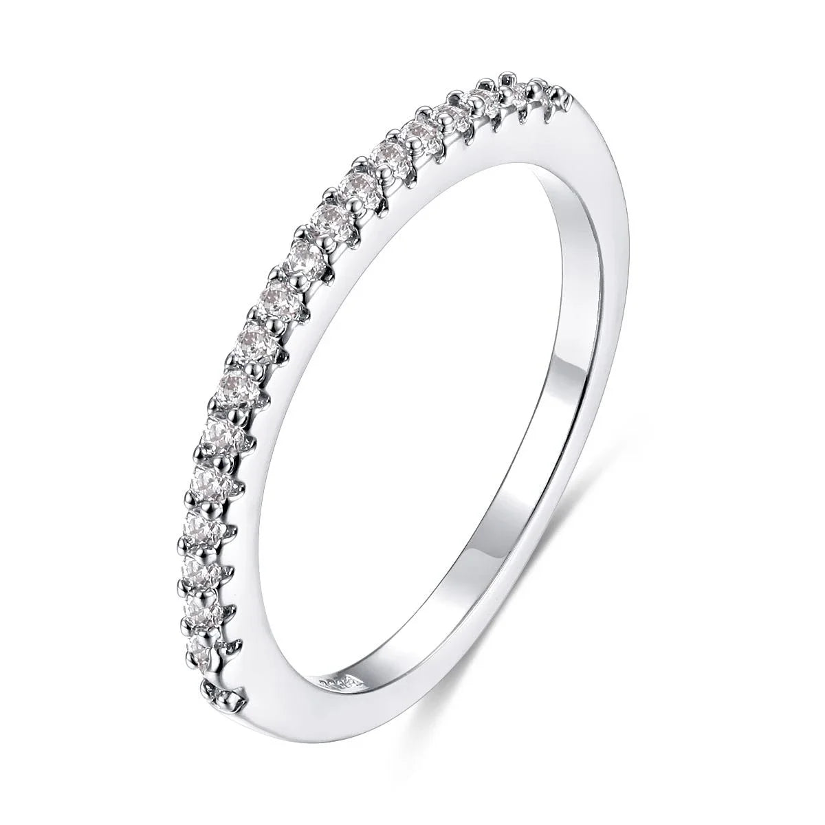 Luxury Female White Crystal Stone  Ring Irregular Zirconia Wedding Rings for Women Trendy Geometric Zircon Engagement Ring