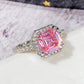 Zenat Pink Zirconia Trendy Sweet and Romantic Engagement Rings