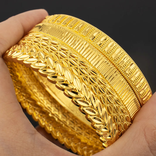 Elegant Stainless Steel Golden Color Bangles