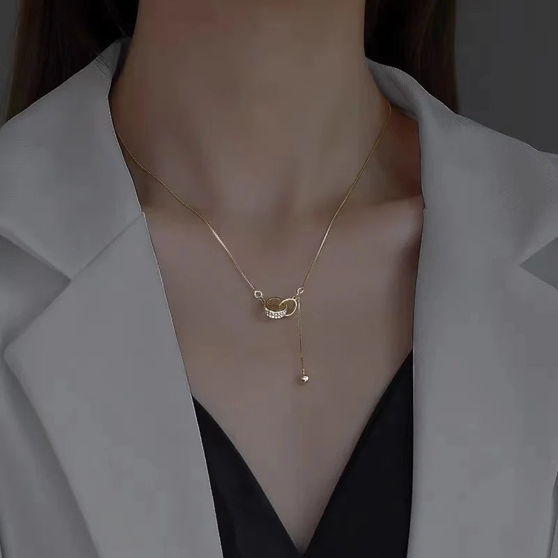Fashion Trend Unique Design Elegant Delicate Light Luxury Green Zircon Necklace Women Jewelry Party Premium Stud Earrings Gift