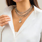Zenat Link Chain 4Pcs/Set Gold Color Heart Pendant