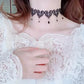 Zenat Neo-Gothic Black Lace Punk Choker Necklace
