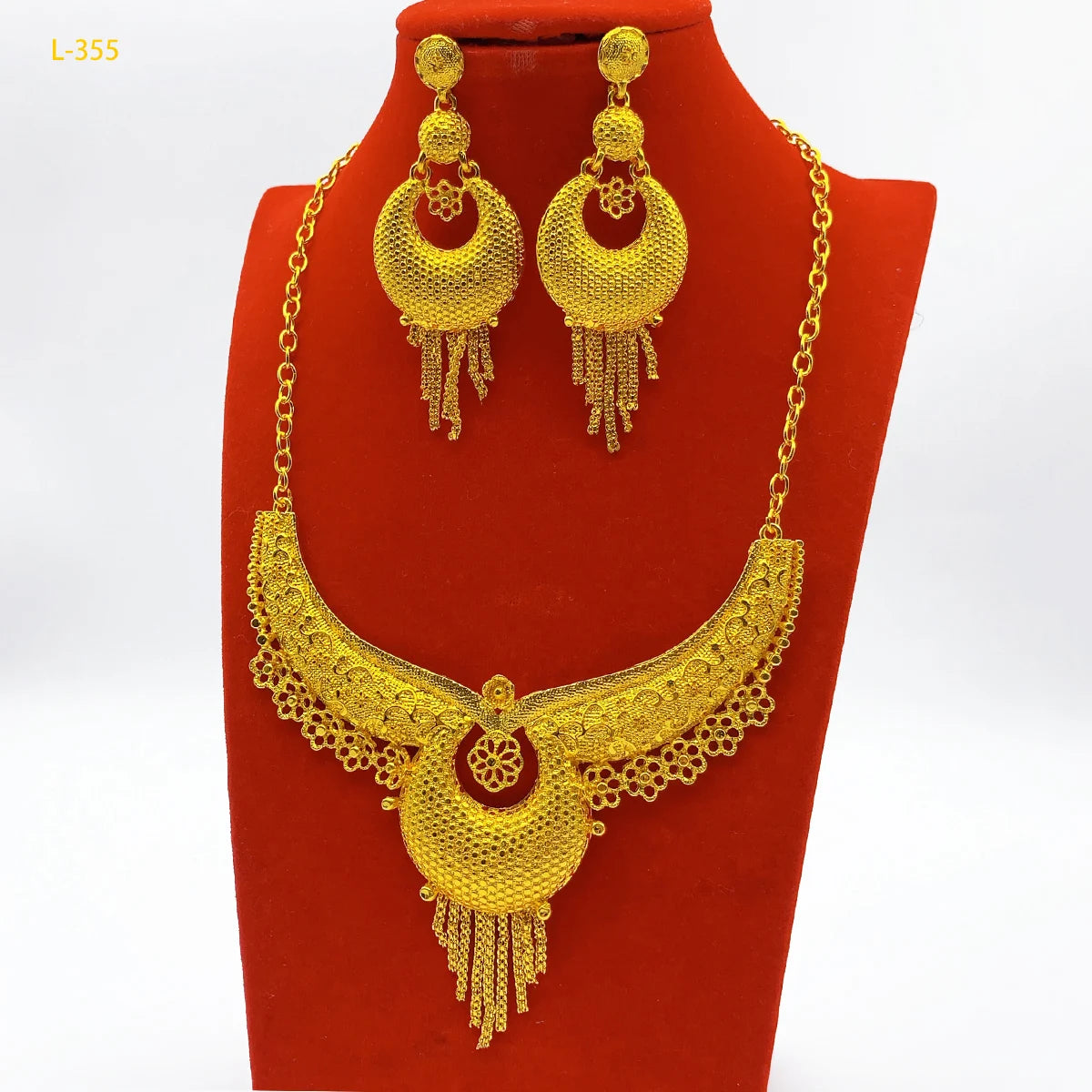 Zenat Indian Style Jewelry Set For Women 24K Gold Color