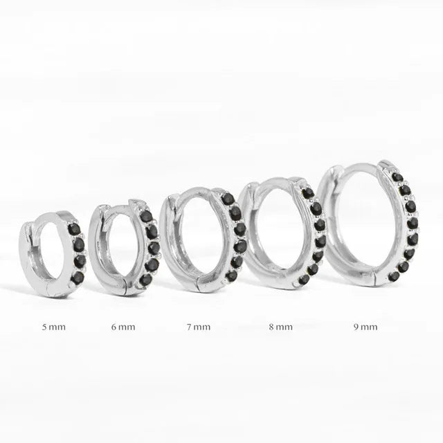 Zenat Rainbow Crystal Hoop Earrings – Minimal Small Huggie