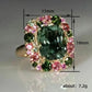 Zenat Colorful Green Cubic Zirconia Rings