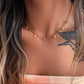 Zenat Boho Multi-Pendant Zircon Tassel Choker Necklace