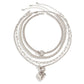 Zenat Link Chain 4Pcs/Set Gold Color Heart Pendant