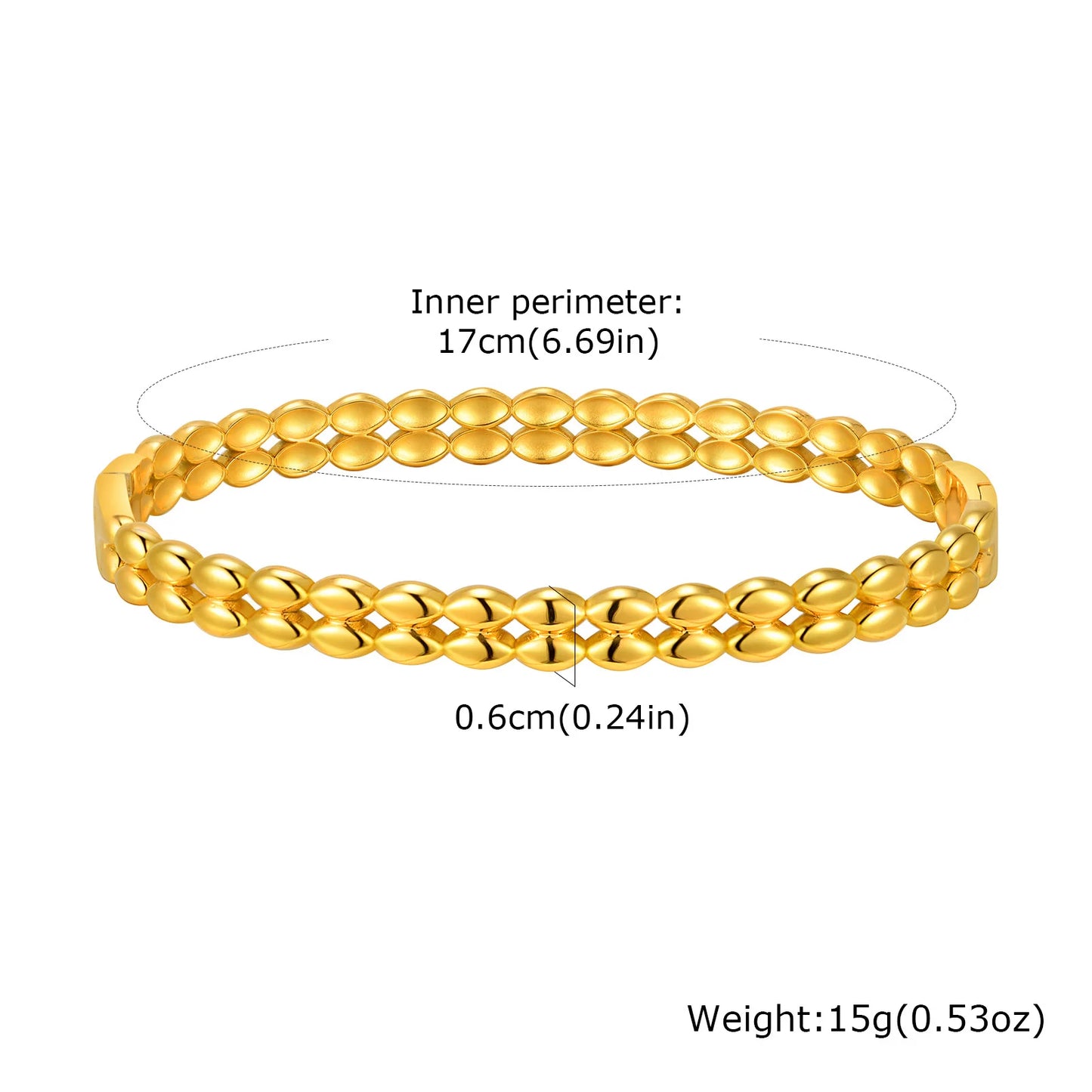 Vnox Romantic Zircon Bracelet For Women No Fading