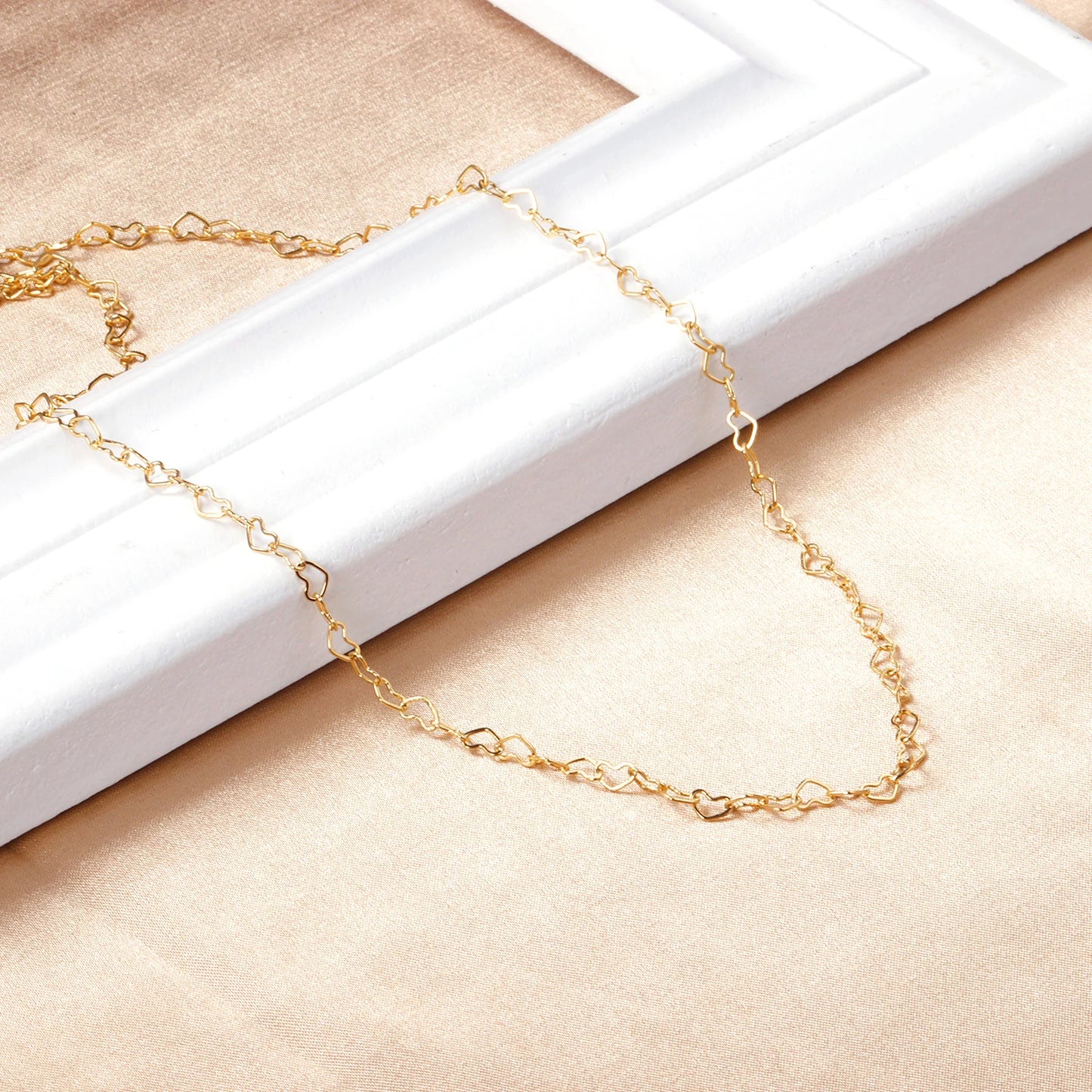 Zenat Golden Chains Necklaces Star Heart Stainless Steel