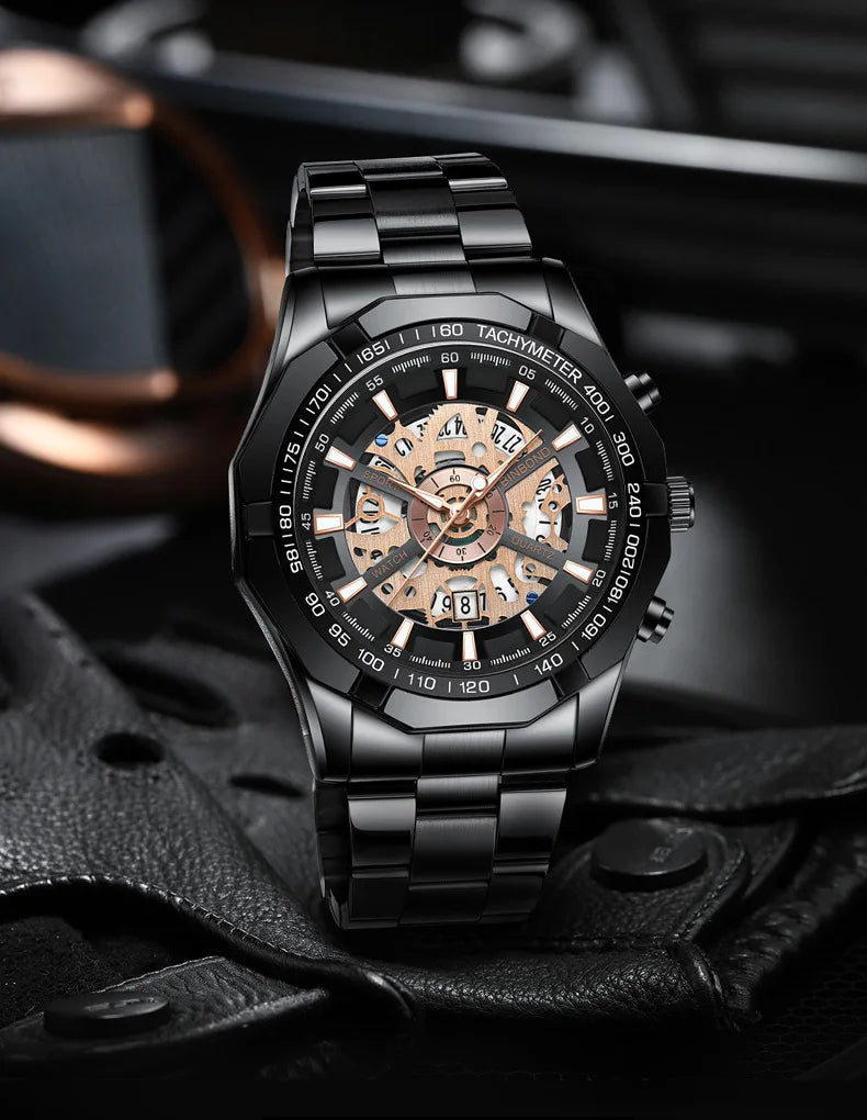 Zenat 2025 Luxury Men’s Quartz Stainless Steel Watch
