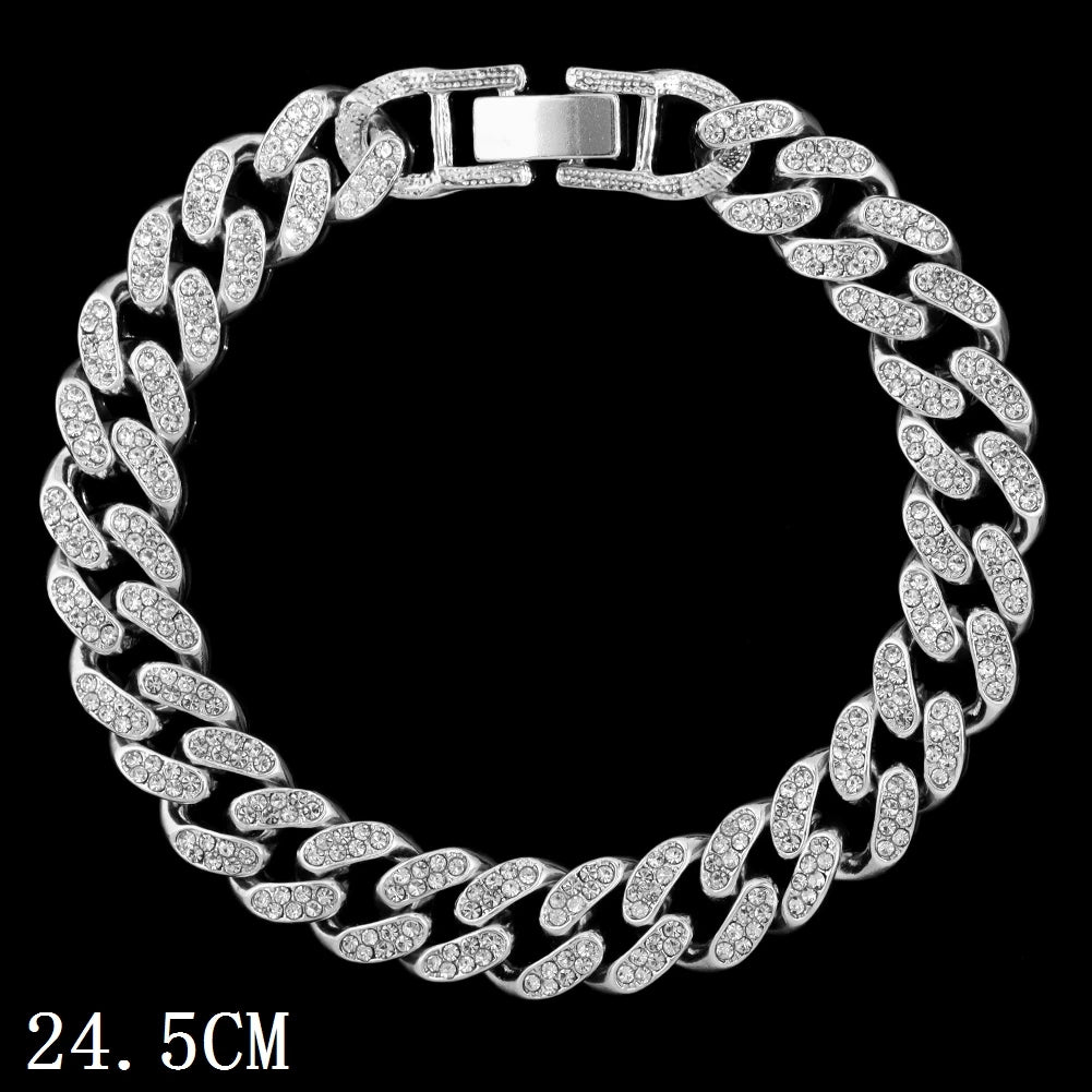 Zenat Iced Out Chunky Cuban Anklet for Women