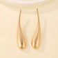 Minimalism Personality Metal Drop Earrings for Women Leaf Round Water Droplet Butterfly Twist Metal Earrings Geometry Jewelry