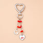 Cute Enamel Flower Butterfly Keychain Women Girls Love Heart Key Ring Pendants Handbag Decor DIY Handmade Jewelry Gifts