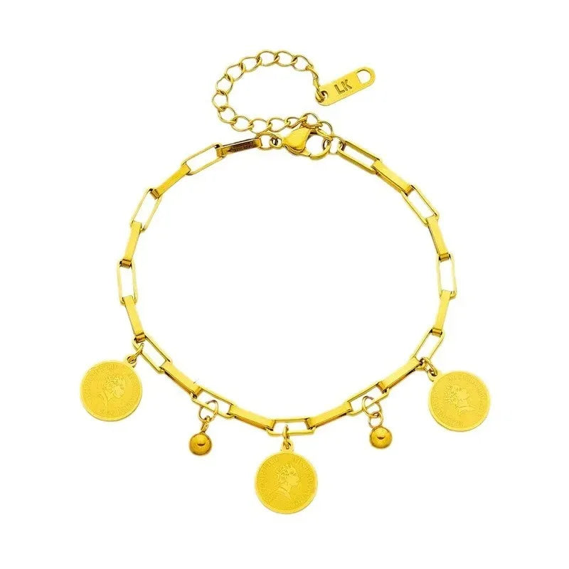 Named Letters 18K Gold-plated Stainless Steel Bracelet