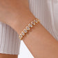 Bracelet 14K Gold Plated Cubic Zirconia Chunky Adjustable