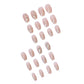 Zenat 24Pcs Short Coffin Press-On Nails