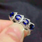 Zenat Blue Cube Zircon Elegant Ring