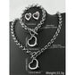 Zenat Love Stainless Steel Bracelet & Necklace Set