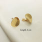 Zenat Golden Woven Clip-On Earrings – Geometric Non-Pierced