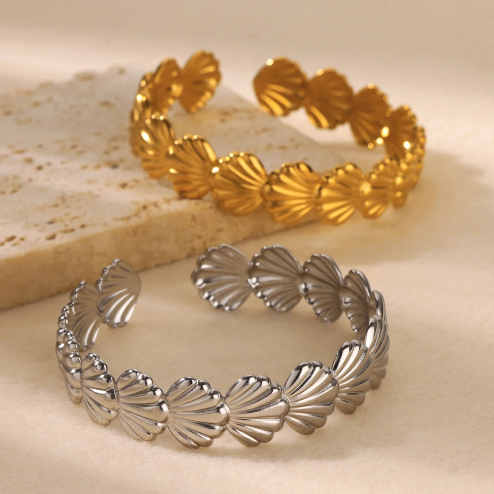 Shell Starfish 316L Stainless Steel Bangles for Women