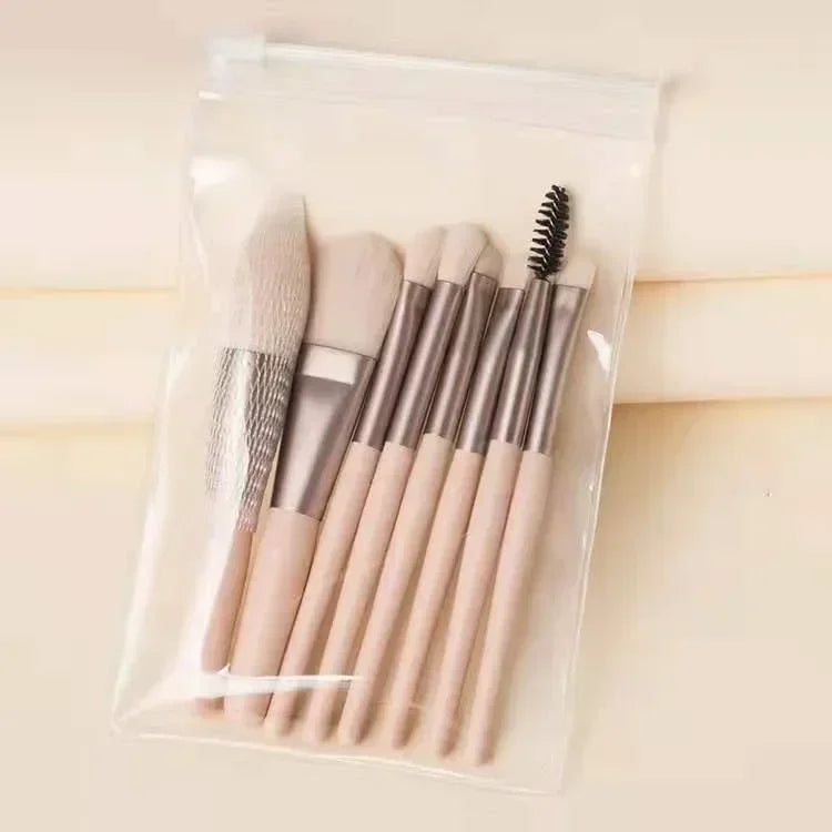 Zenat 8-Piece Portable Soft Makeup Brush Set