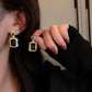 Zenat Exquisite Emerald Necklace Earrings Ring 3 Piece Set